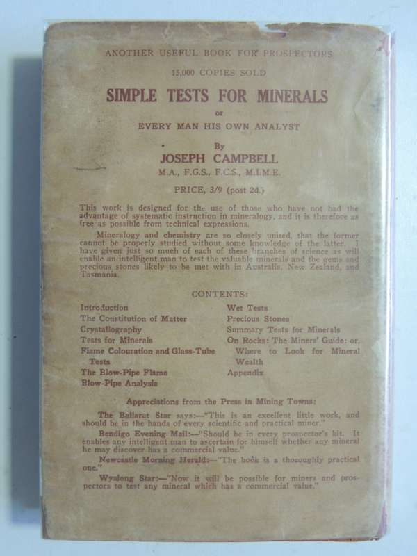 Prospecting For Gold:From Dish To Hydraulic Plant, From Dolly To Stamper Battery, Ion L Idriess 1936