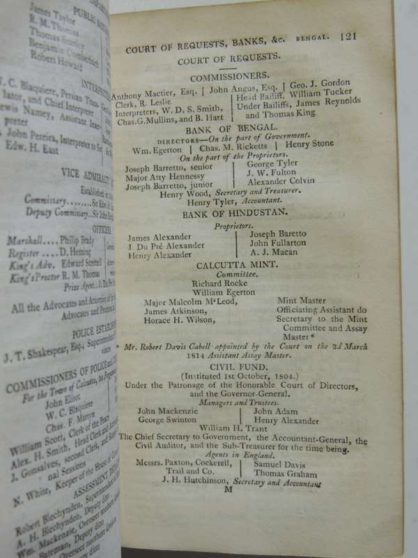 The East-India Register and Directory  for 1816 - A.W. Mason, J.S. Kingston & Geo. Owen