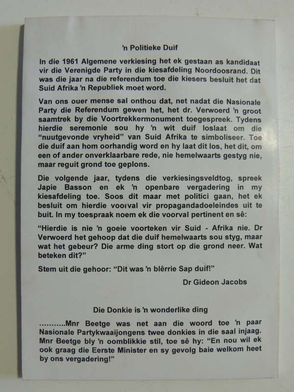 Die Komiek In Die Politiek / The Comics In Politics- Herman Vorster