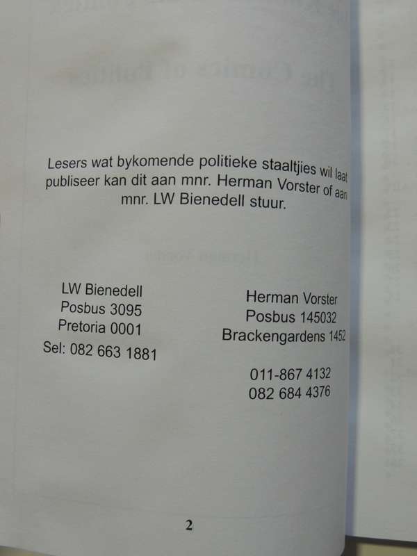 Die Komiek In Die Politiek / The Comics In Politics- Herman Vorster