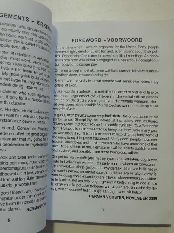 Die Komiek In Die Politiek / The Comics In Politics- Herman Vorster