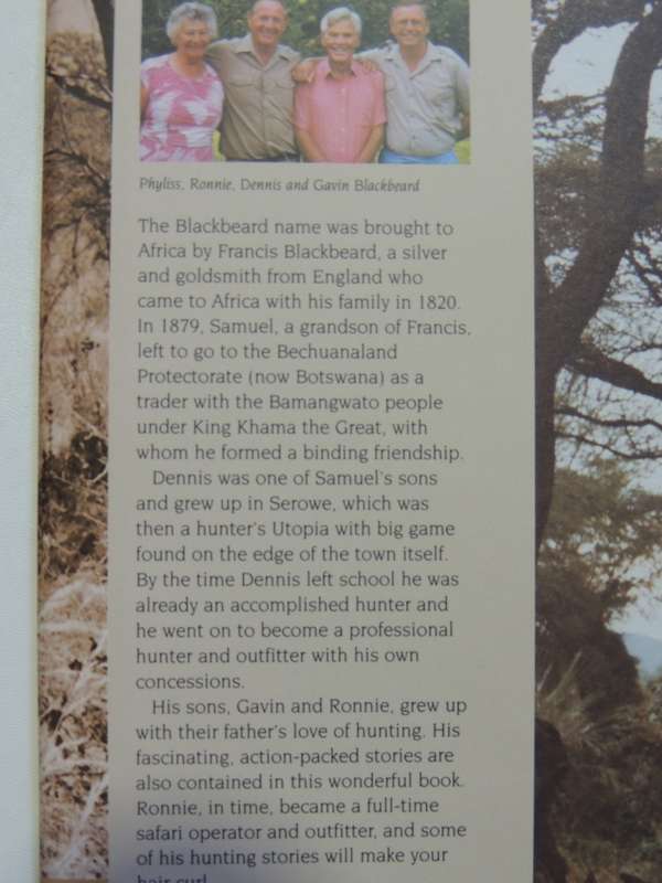 The Hunting Blackbeards Of Botswana - ed. Brian Marsh   Signed
