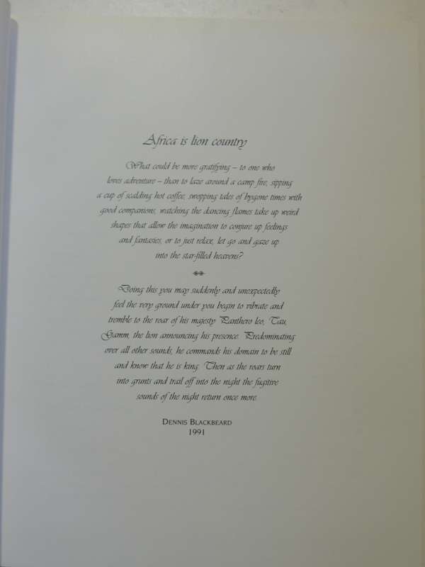 The Hunting Blackbeards Of Botswana - ed. Brian Marsh   Signed