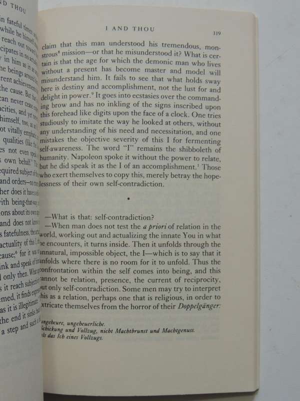 I And Thou (A New Translation, With A Prologue And Notes by Walter Kaufmann) - Martin Buber
