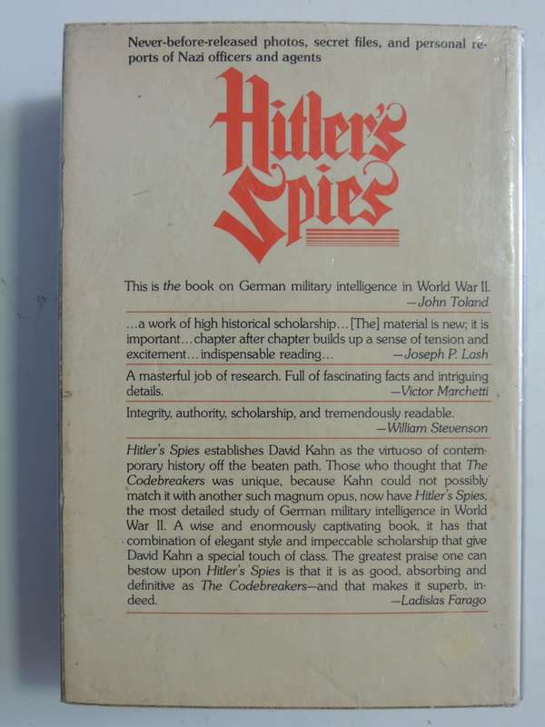 Hitler`s Spies - Germany Military Intelligence In World War II - David Kahn