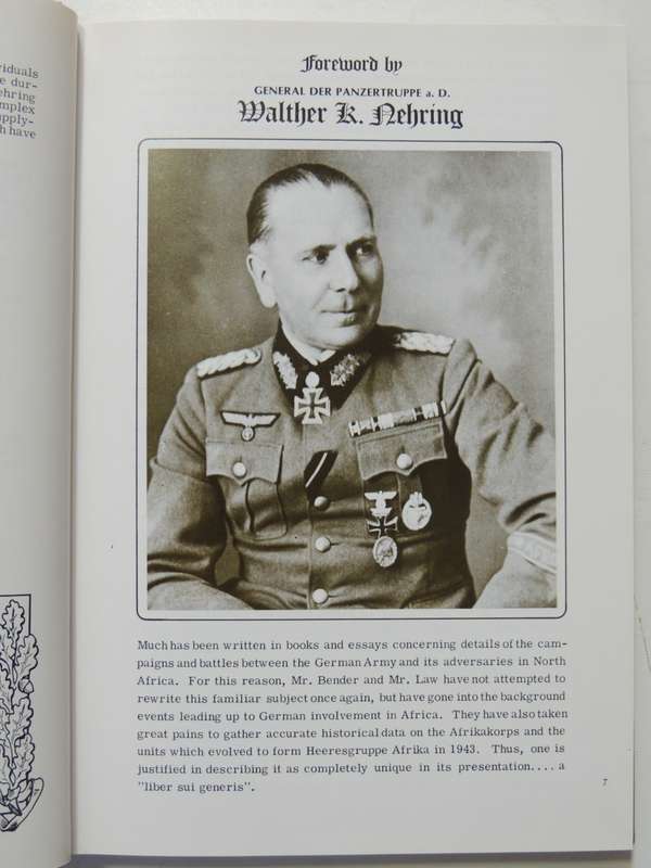 Uniforms, Organization And History Of The Afrikakorps - Roger James Bender, Richard D Law