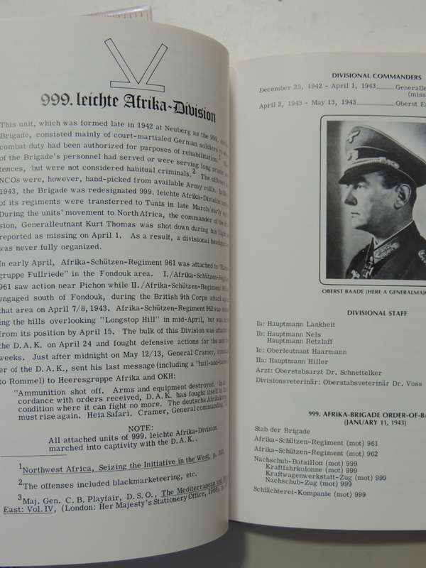 Uniforms, Organization And History Of The Afrikakorps - Roger James Bender, Richard D Law