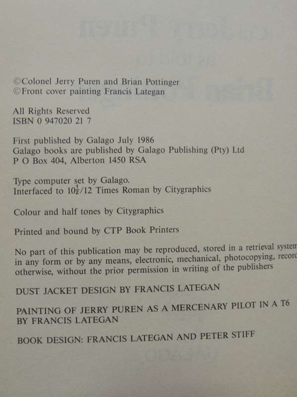Mercenary Commander  - Col. Jerry Puren as told to Brian Pottinger