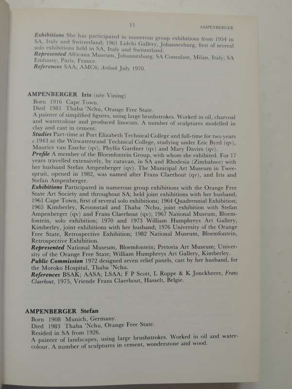 The Dictionary of South African Painters and Sculptors - Grania Ogilvie    Signed