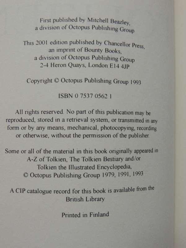 A Guide to Tolkien - David Day      2001