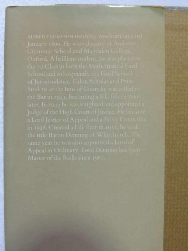 The Discipline of Law - The Rt Hon Lord Denning, Master of the Rolls    1979