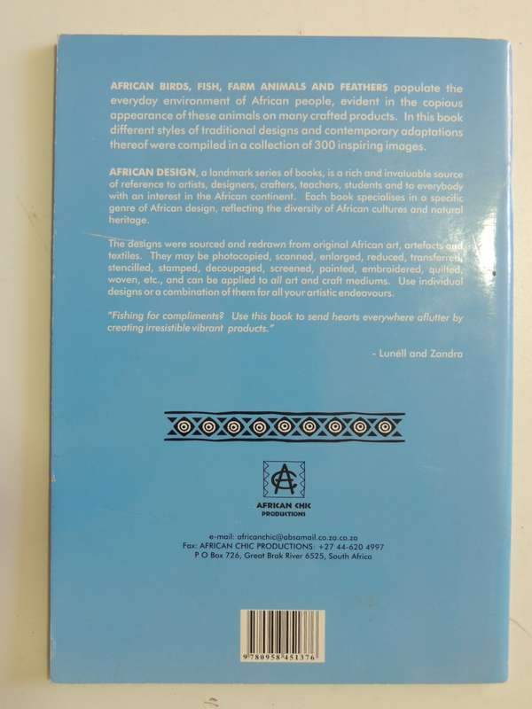 African Design - Book 4   African Birds, Fish, Farm Animals & Feather - Lunell Kruger, Zadra Klapwi