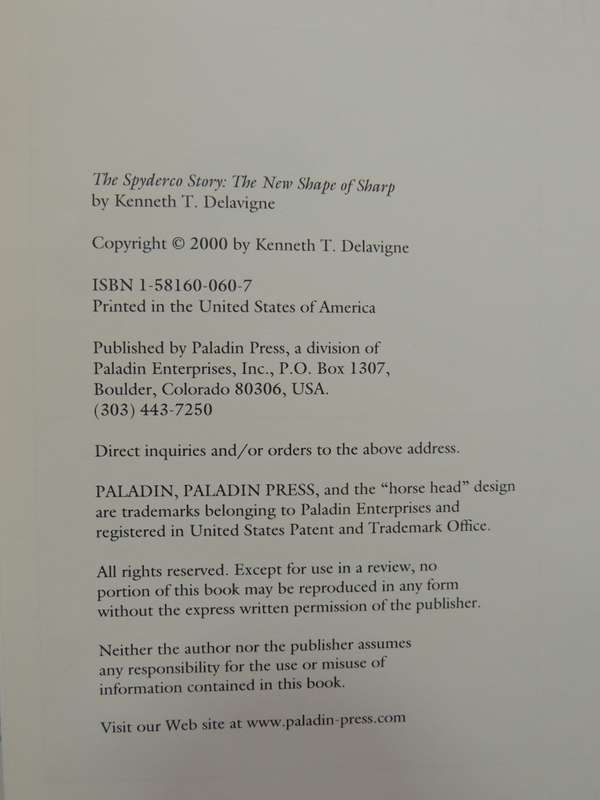 The Spyderco Story - The New Shape Of Sharp - Kenneth T. Delavigne