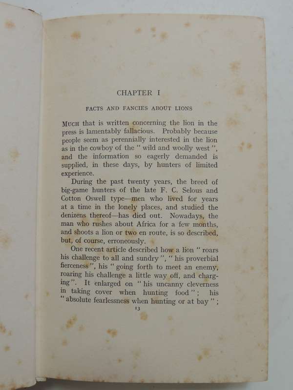 Man-Killers And Marauders - Some Big Game Encounters Of An African Hunter- W.S. Chadwick