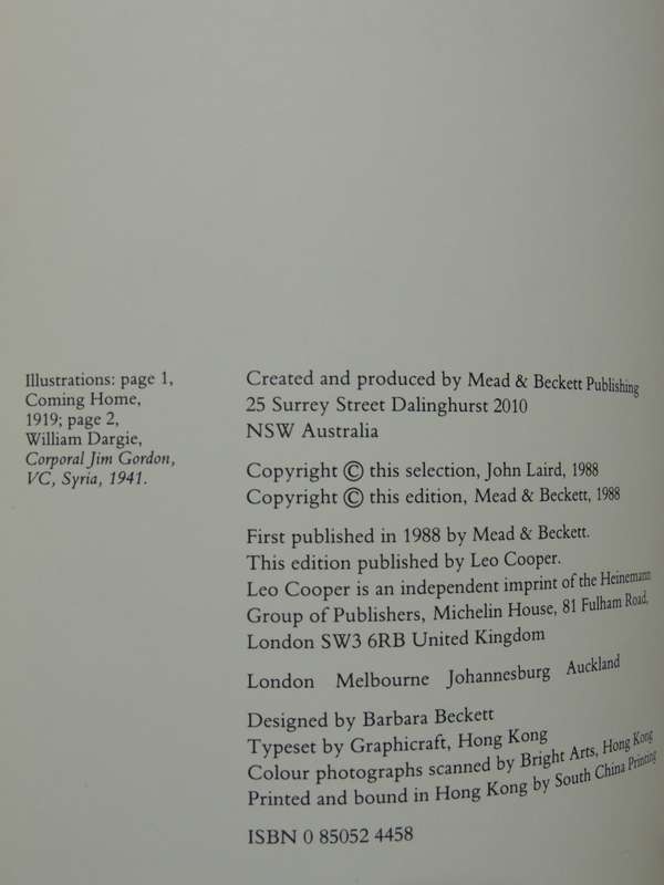The Australian Experience Of War - Illustrated Stories & Verse  John Laird