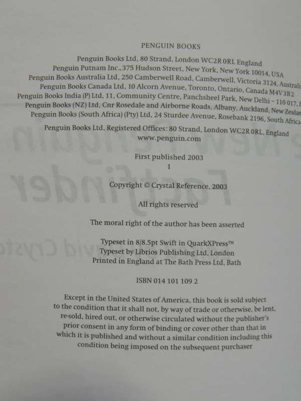 The New Penguin Fact Finder - Ed David Crystl  2003