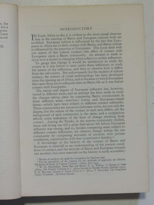 Reaction To Conquest, Effects Of Contact With Europeans On The Pondo Of South Africa - Monica Hunter