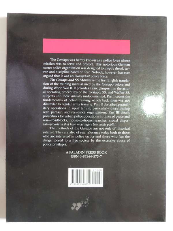 The Gestapo And SS Manual (Scarce)  Carl Hammer