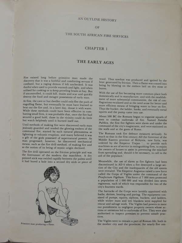 An Outline History Of The South African Fire Protection Services - E.S.C.Barber