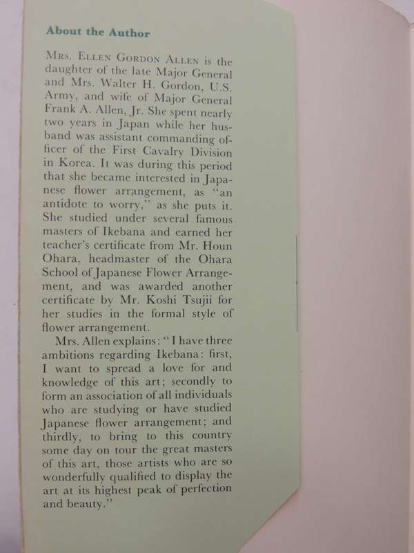 Japanese Flower Arrangement in a Nutshell, A Primer - Ellen Gordon Allen    Pub 1970