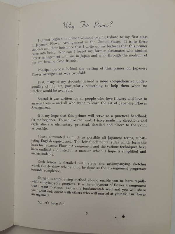 Japanese Flower Arrangement in a Nutshell, A Primer - Ellen Gordon Allen    Pub 1970
