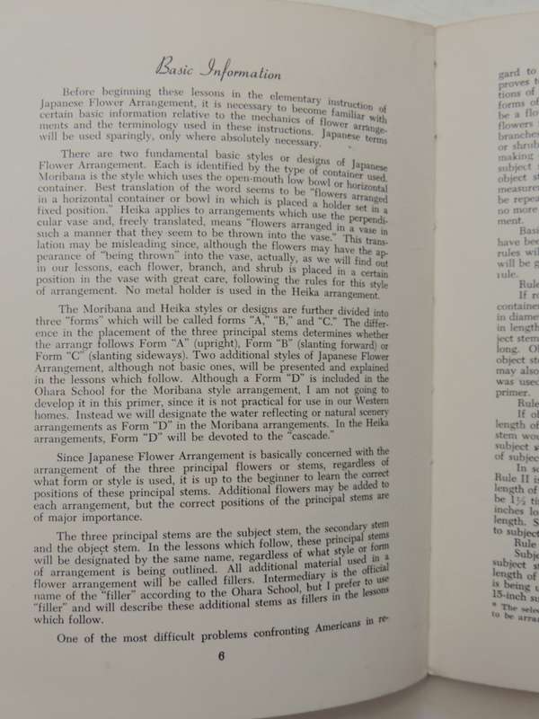 Japanese Flower Arrangement in a Nutshell, A Primer - Ellen Gordon Allen    Pub 1970
