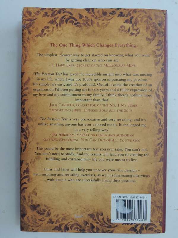 The Passion Test: The Effortless Path to Discovering Your Destiny -Janet Bray Attwood, Chris Attwood