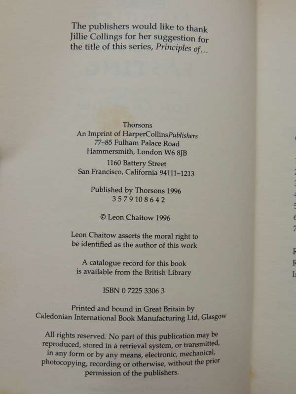 Thorstons Principles of Fasting - Leon Chaitow
