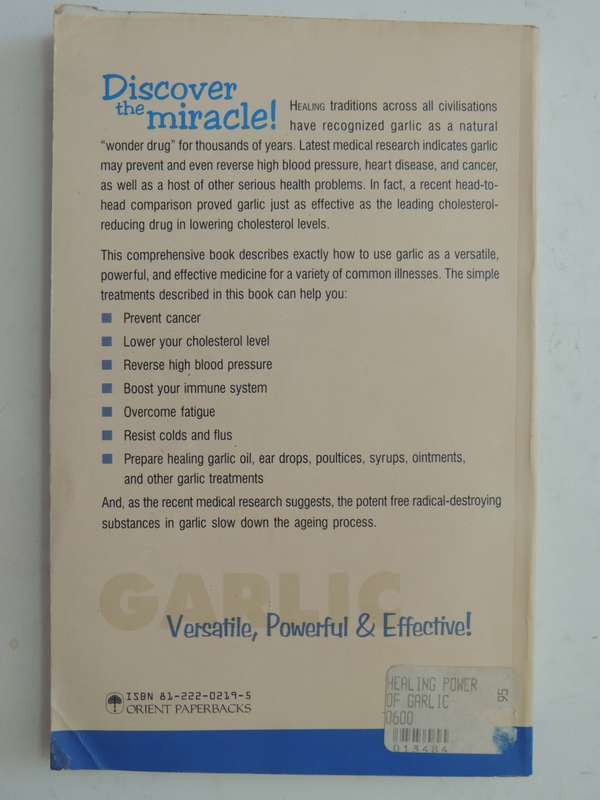 The Healing Power of Garlic - Paul Bergner