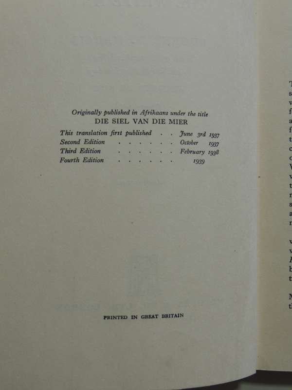 The Soul Of The White Ant - 4th Edition 1939- Eugene Marais