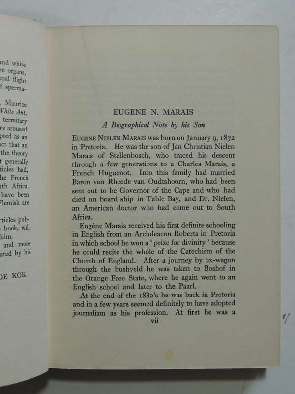 The Soul Of The White Ant - 4th Edition 1939- Eugene Marais