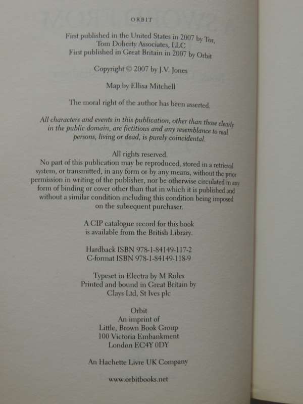 The Sword Of Shadows Trilogy, Cavern Of Black Ice, Fortress Of Grey Ice, Sword From Red...- JV Jones
