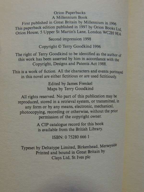 Blood Of The Fold - Sword Of Truth Book 3 - Terry Goodkind