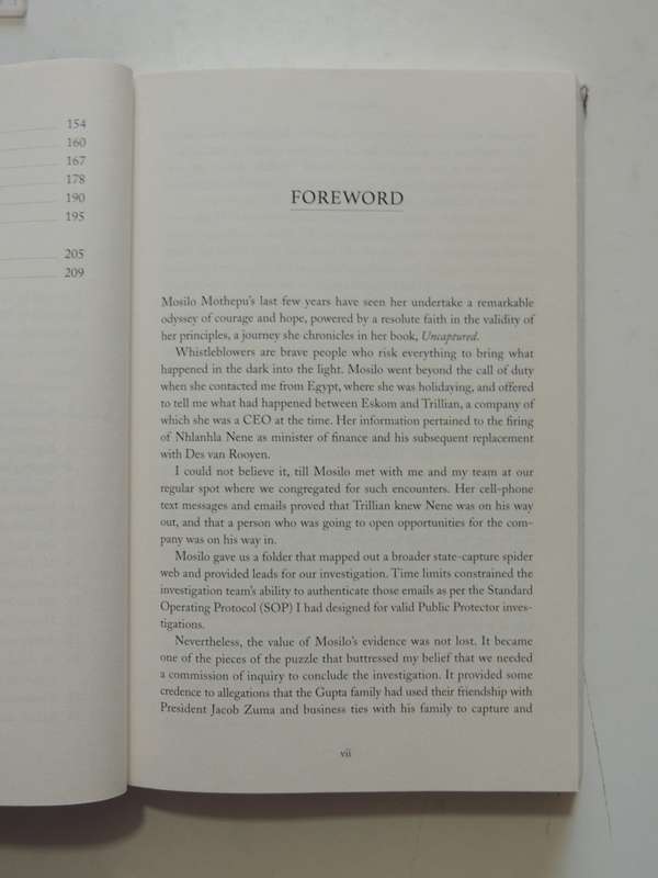 Uncaptured - The True Account Of The Nenegate/Trillian Whistleblower - Mosilo Mothepu (Inscribed)