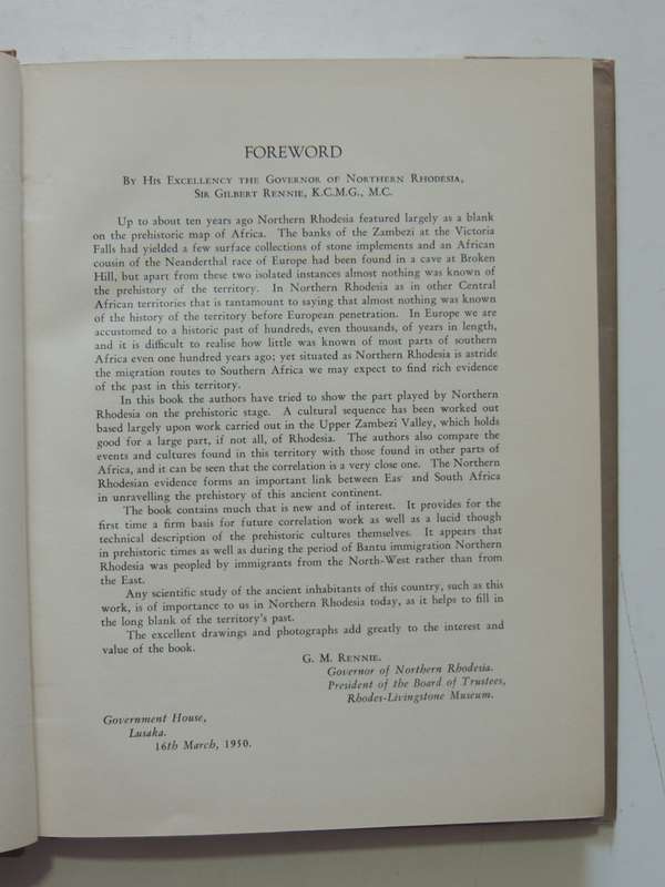 The Stone Age Cultures Of Northern Rhodesia - JD Clark