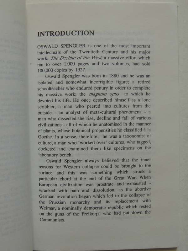 Man And Mechanics - A Contribution To A Philosophy Of Life- Oswald Spengler