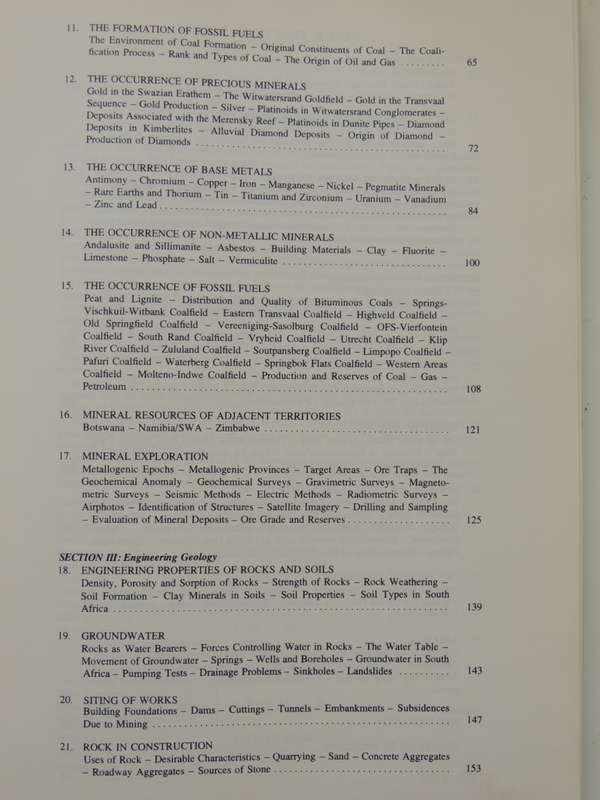 South African Geology For Mining, Metallurgical, Hydrological And Civil Engineering - Jos Lurie