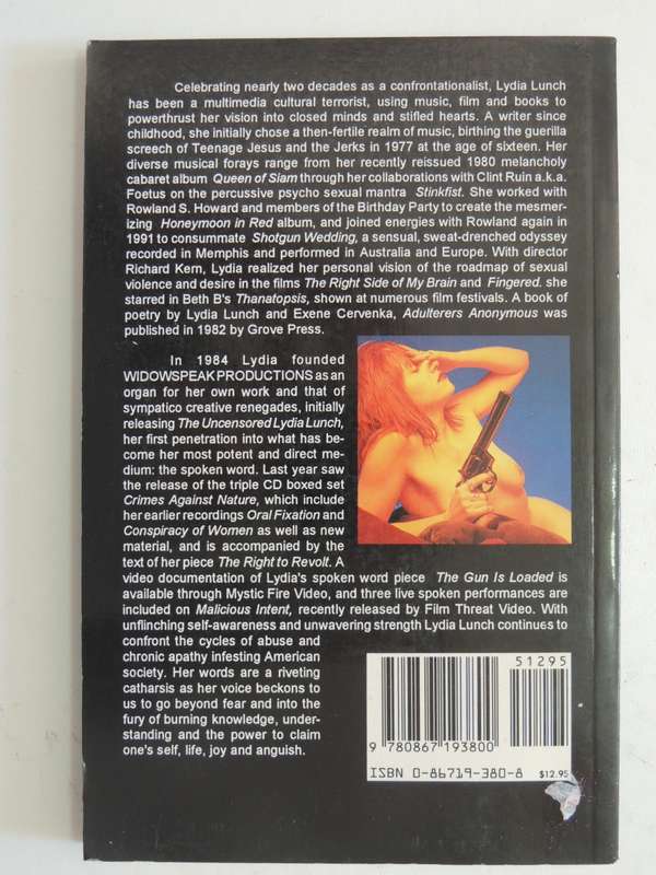 Incriminating Evidence - Lydia Lunch    FIRST ED.  1992