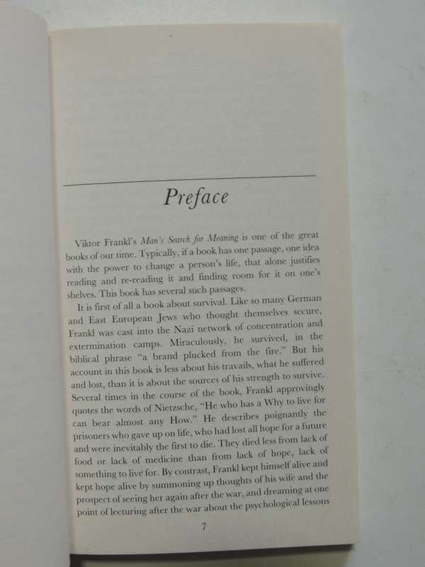Man`s search For Meaning - Victor E. Frankl