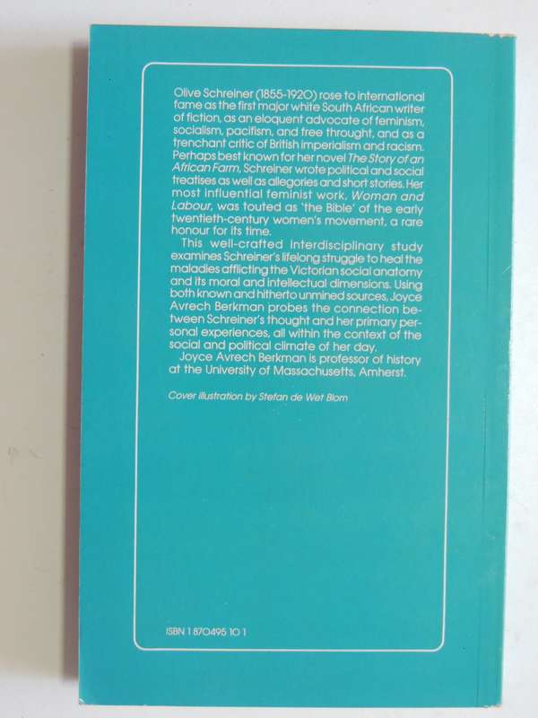 The Healing Imagination Of Olive Schreiner - Beyond South African Colonialism- Joyce Avrech Berkman