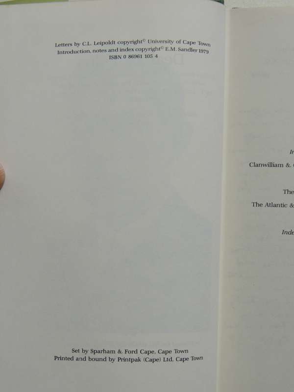 Dear Dr Bolus,Letters From Clanwilliam, London,NY &The Continent Written..Medica...-C Louis Leipoldt