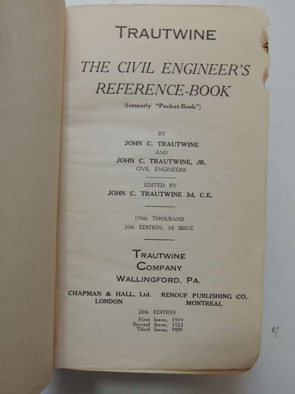 Trautwine - The Civil Engineer`s Reference-Book - John C. Trautwine