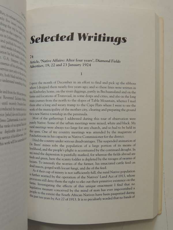 Sol Plaatje - Selected Writings - Ed. Brian Willan