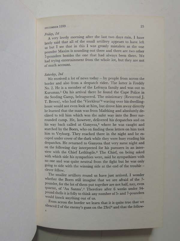 The Boer War Diary Of Sol T.Plaatje - An African At Mafeking- ed John L. Comaroff