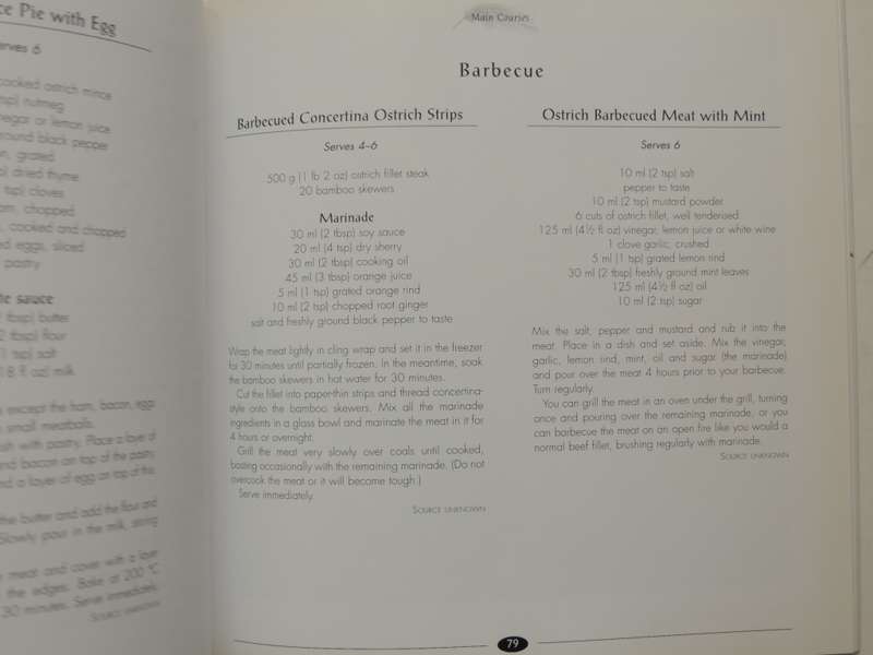 The Ostrich Cookbook- Pauline Henderson & Danelle Coulson