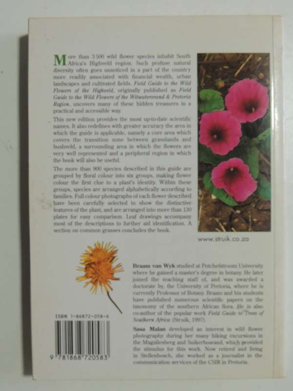 Field Guide To The Wild Flowers Of The Highveld - Braam Van Wyk & Sasa Malan