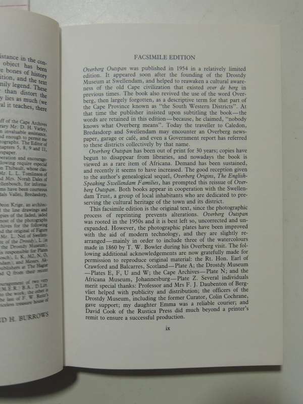 Overberg Outspan,Chronicle Of People Places In The Sth Western Districts Of The -Cape-Edmund Burrows