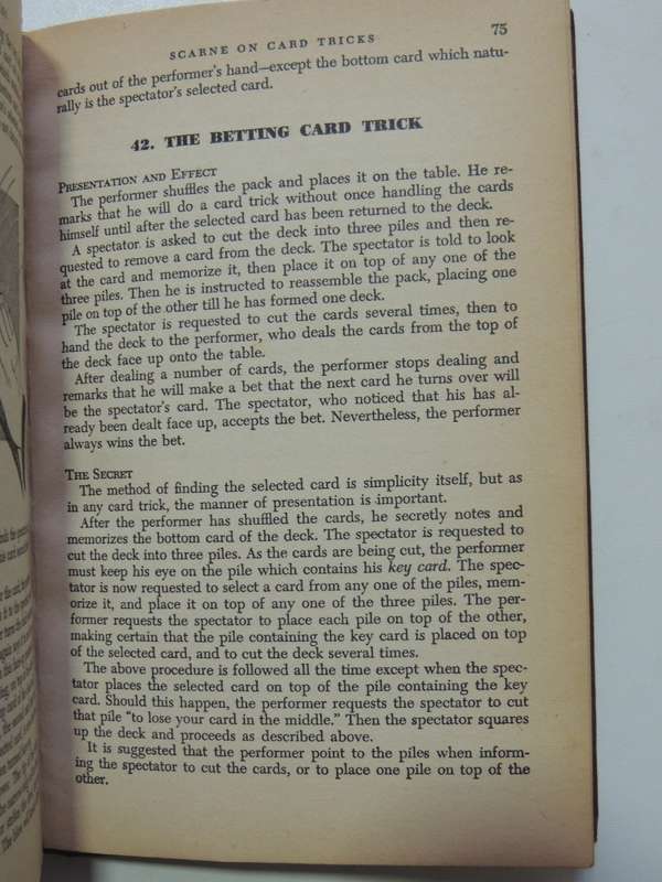 Scarne On Card TricksSCARCE  First English Edition 1953