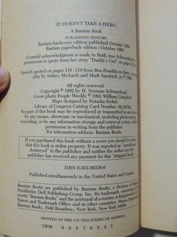 It Doesn`t Take A Hero - The Autobiography - General H. Norman Schwarzkopf