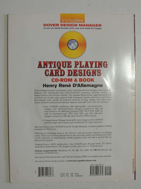 Antique Playing Card Designs + CD